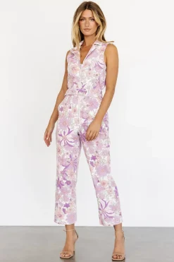 Baltic Born JUMPSUITS + ROMPERS|JoJo Sleeveless Jumpsuit | Purple Floral