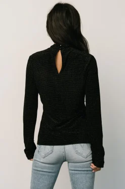 Baltic Born blouses + shirts|Joss Velvet Top | Black