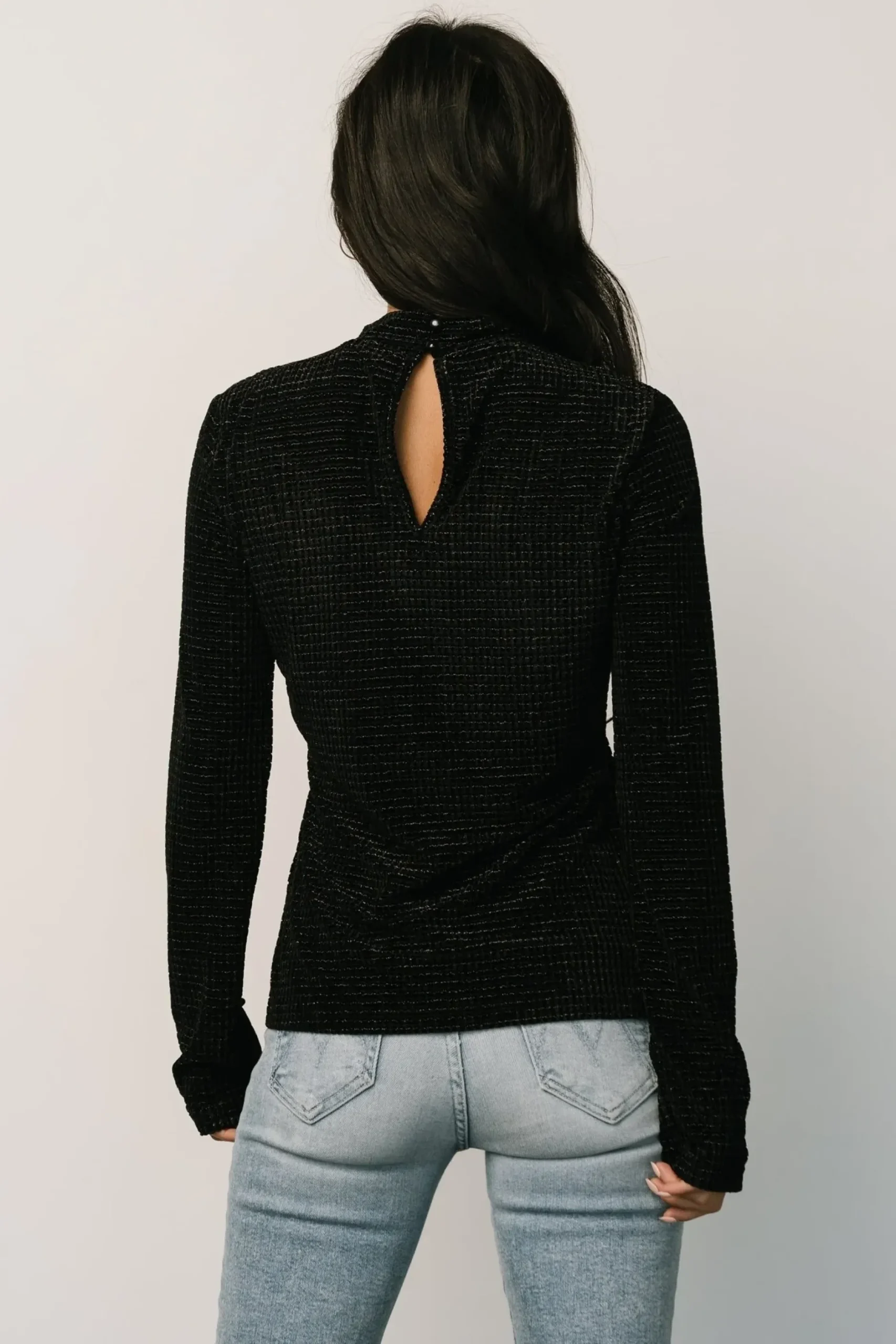 Baltic Born blouses + shirts|Joss Velvet Top | Black