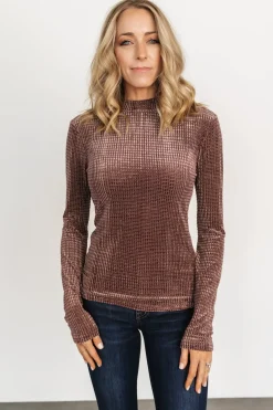 Baltic Born blouses + shirts|Joss Velvet Top | Dusty Clove
