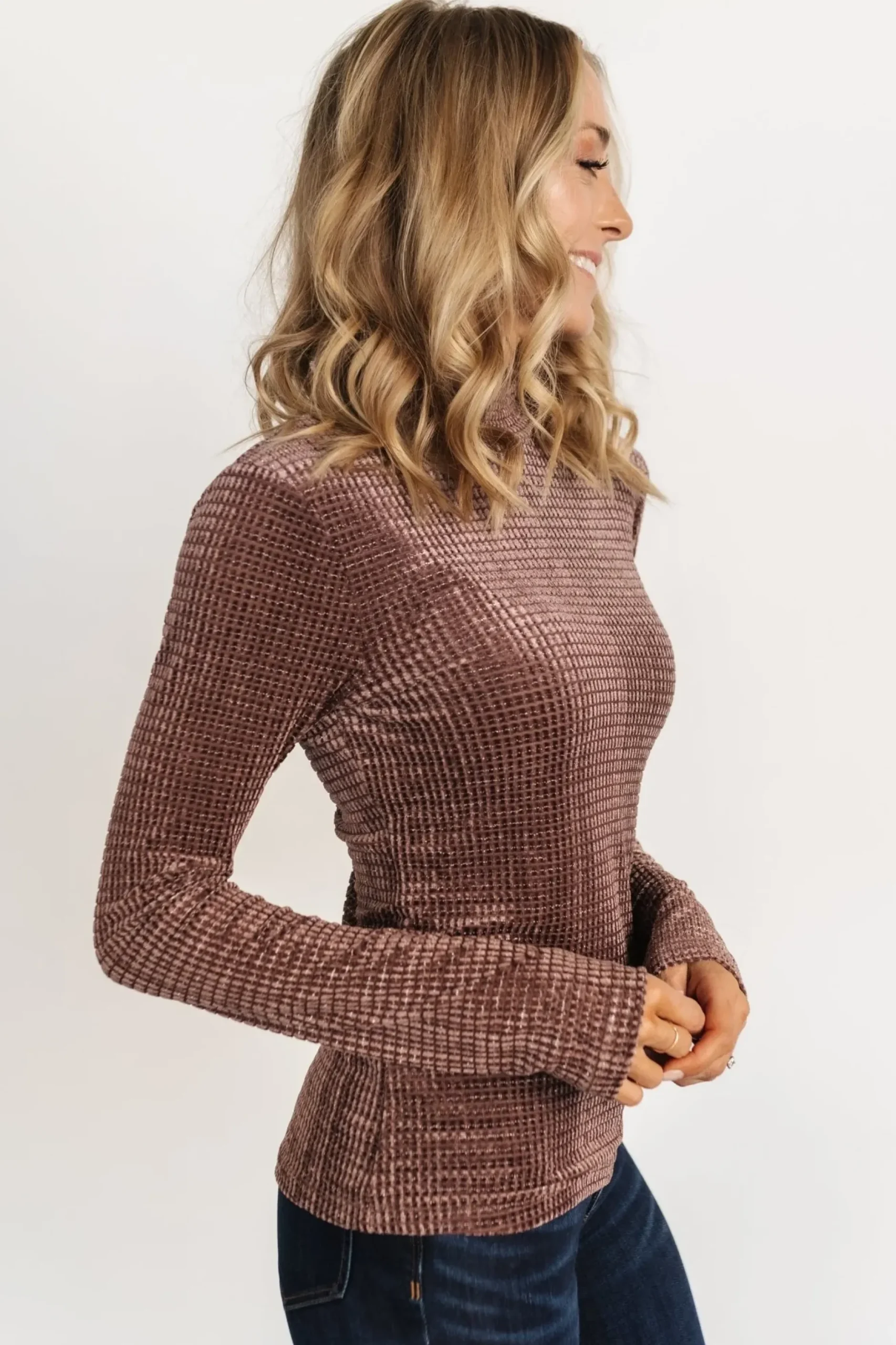 Baltic Born blouses + shirts|Joss Velvet Top | Dusty Clove