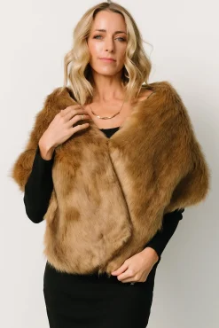 Baltic Born shawls|COMING SOON|Jovie Faux Fur Shawl | Fawn