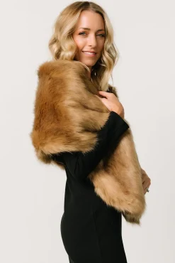 Baltic Born shawls|COMING SOON|Jovie Faux Fur Shawl | Fawn