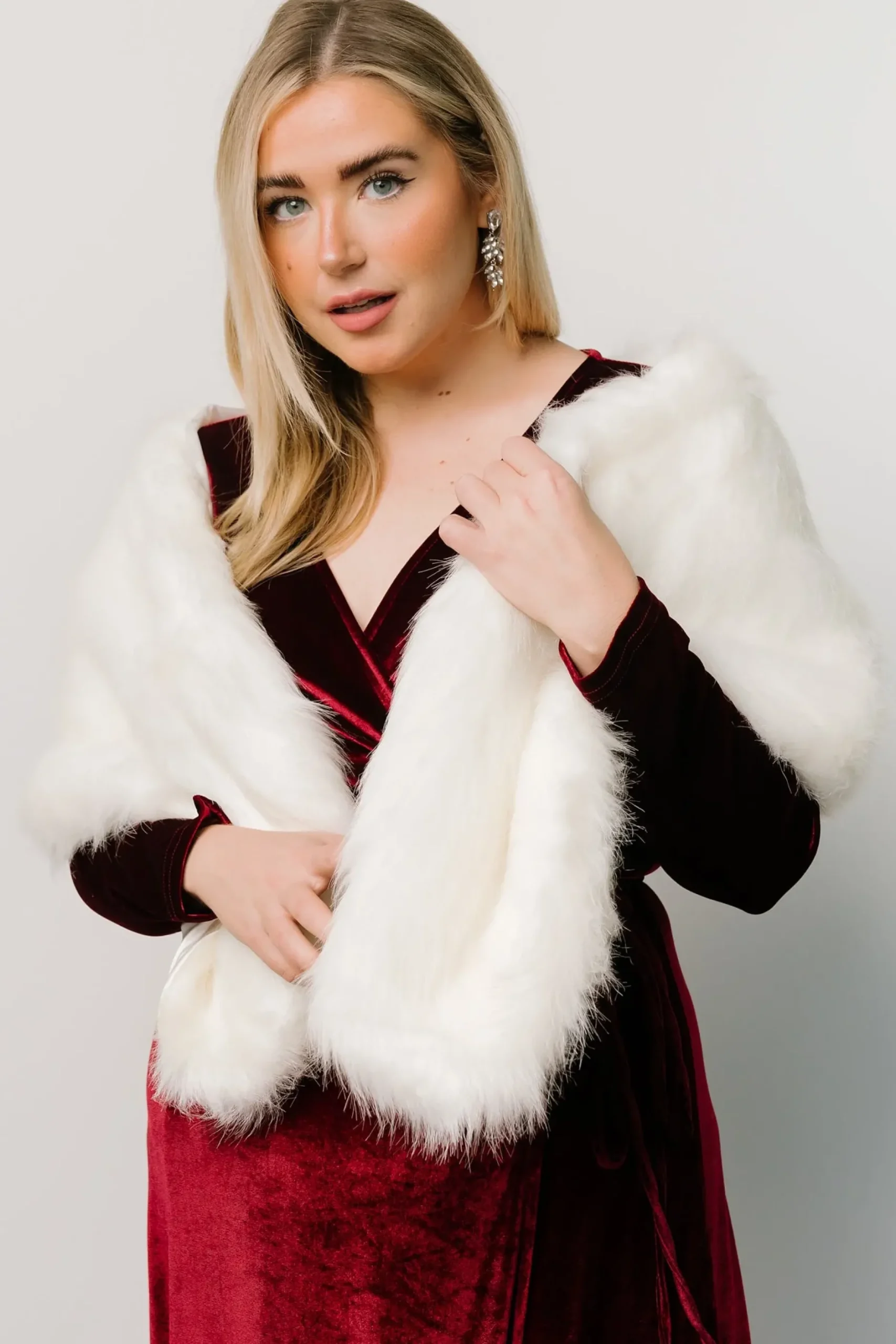 Baltic Born shawls|COMING SOON|Jovie Faux Fur Shawl | Pearl