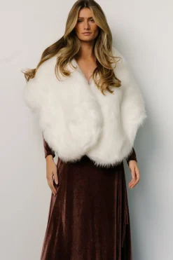 Baltic Born shawls|COMING SOON|Jovie Faux Fur Shawl | Pearl