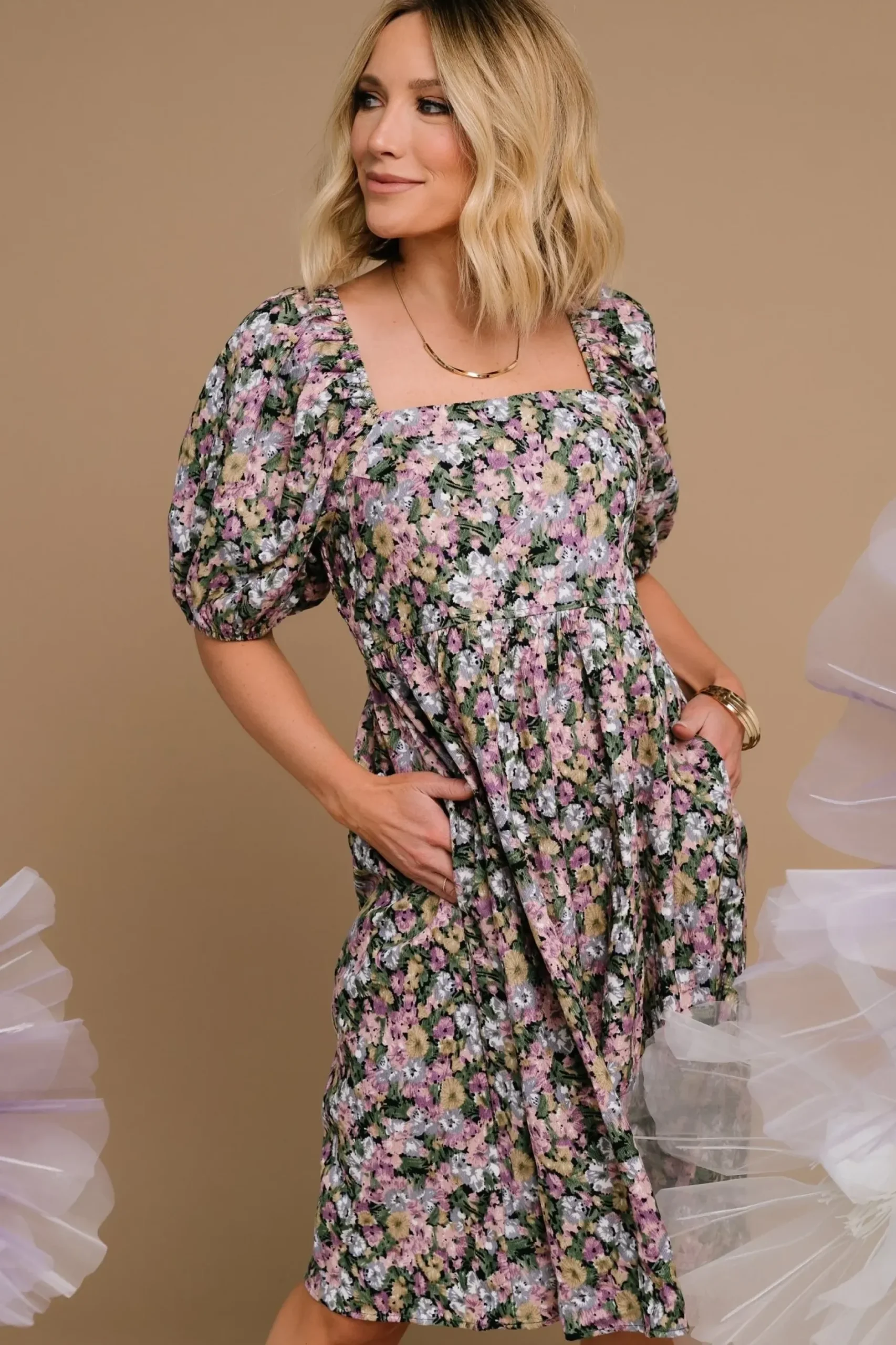 Baltic Born short dresses|EXTENDED SIZING|Joyce Corduroy Dress | Multi