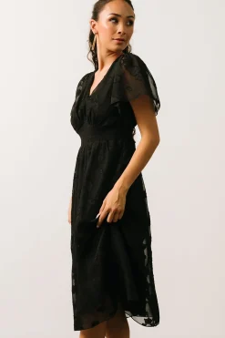 Baltic Born midi dresses|WEDDING SUITE|June Smocked Midi Dress | Black