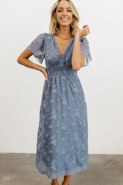 Baltic Born midi dresses|WEDDING SUITE|June Smocked Midi Dress | Blue