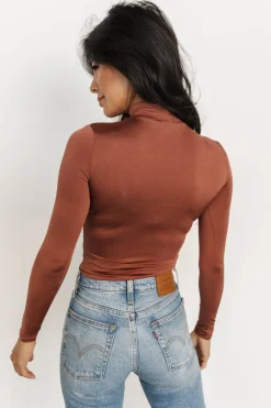 Baltic Born blouses + shirts|Juni Turtleneck | Dusty Brick