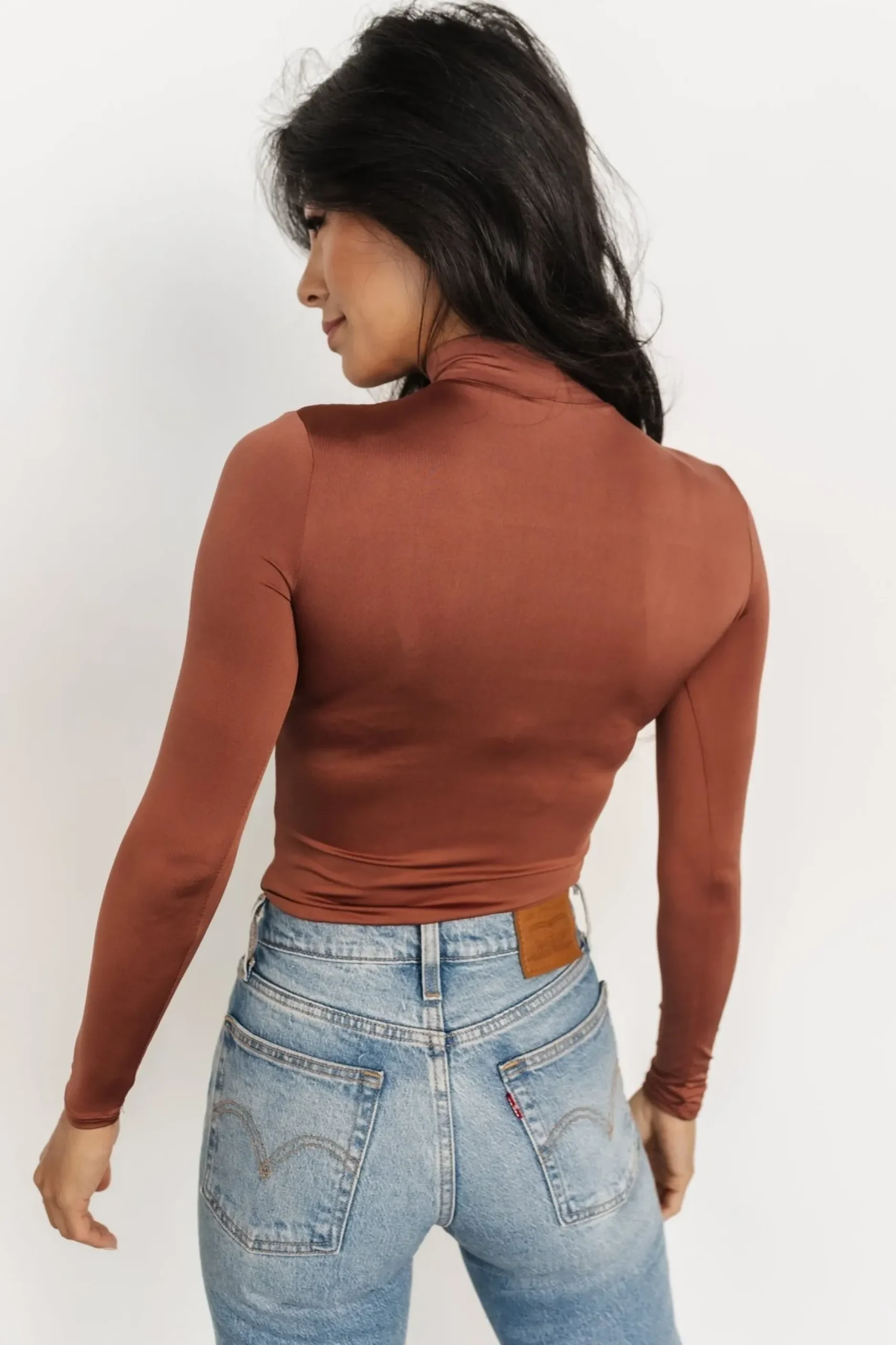Baltic Born blouses + shirts|Juni Turtleneck | Dusty Brick