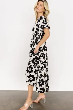 Baltic Born maxi dresses|bump friendly|Kasey Maxi Dress | Black + Ivory Print