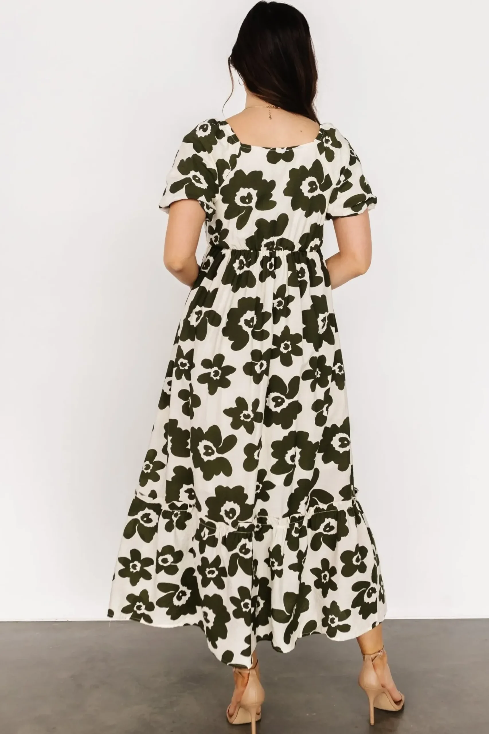 Baltic Born maxi dresses|bump friendly|Kasey Maxi Dress | Olive + Ivory Print