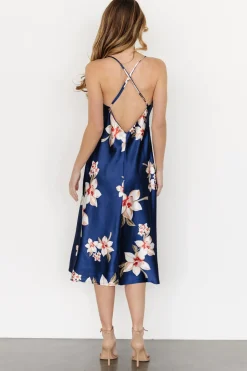 Baltic Born SALE|Katarina Slip Midi Dress | Vintage Blue Floral