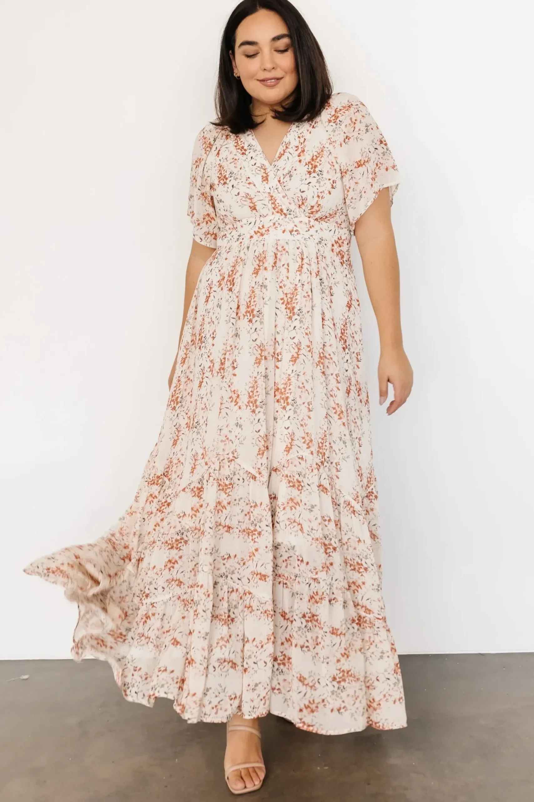 Baltic Born maxi dresses|bump friendly|Katherine Maxi Dress | Cream + Rust Floral