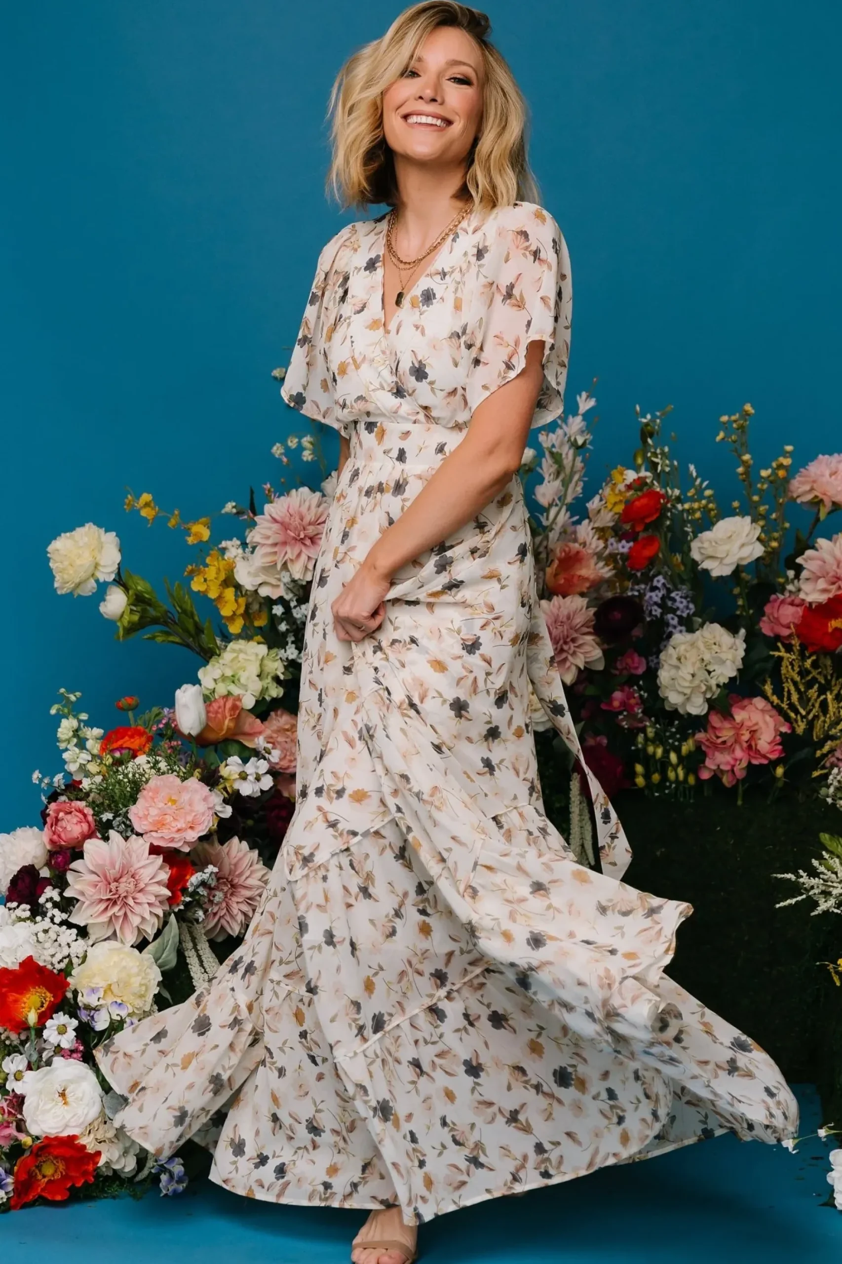 Baltic Born maxi dresses|bump friendly|Katherine Maxi Dress | Multi Floral