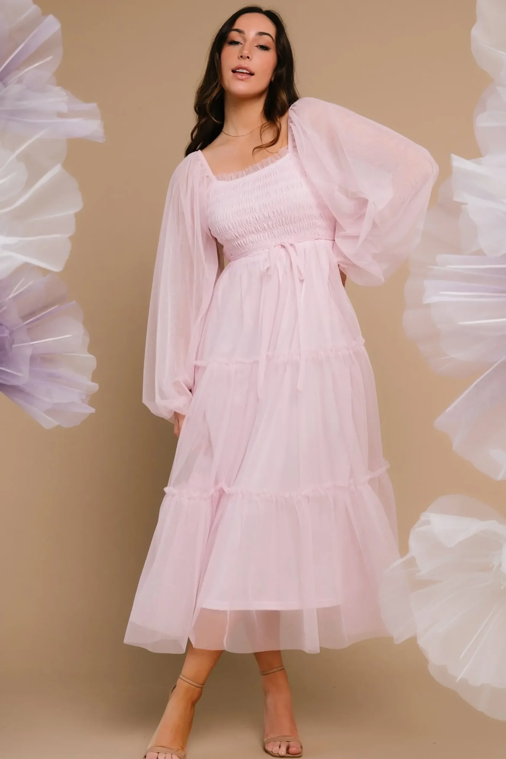 Baltic Born maxi dresses|WEDDING SUITE|Katrina Tulle Maxi Dress | Light Rose