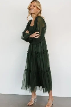 Baltic Born maxi dresses|WEDDING SUITE|Katrina Tulle Maxi Dress | Dark Green