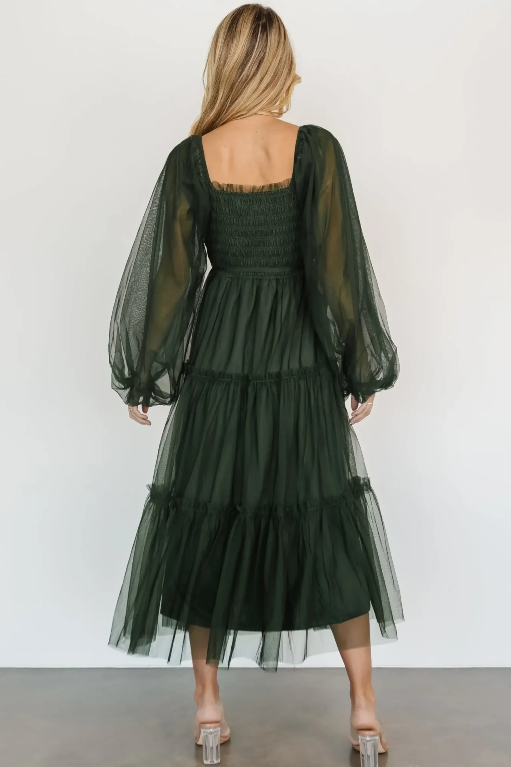 Baltic Born maxi dresses|WEDDING SUITE|Katrina Tulle Maxi Dress | Dark Green