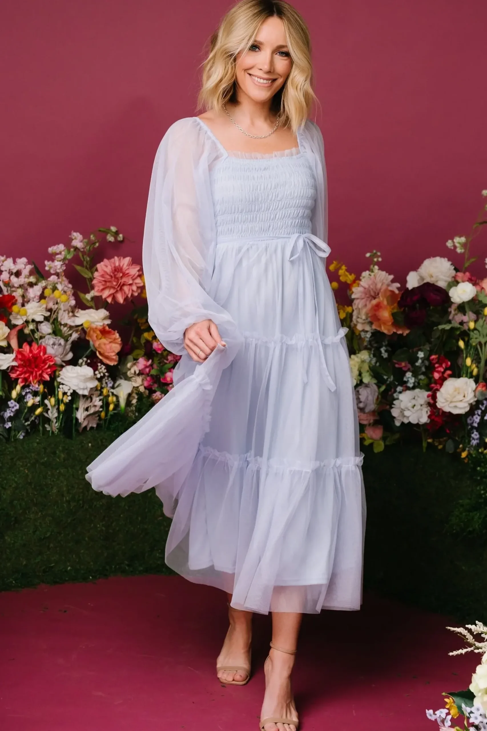 Baltic Born maxi dresses|WEDDING SUITE|Katrina Tulle Maxi Dress | Peri Blue