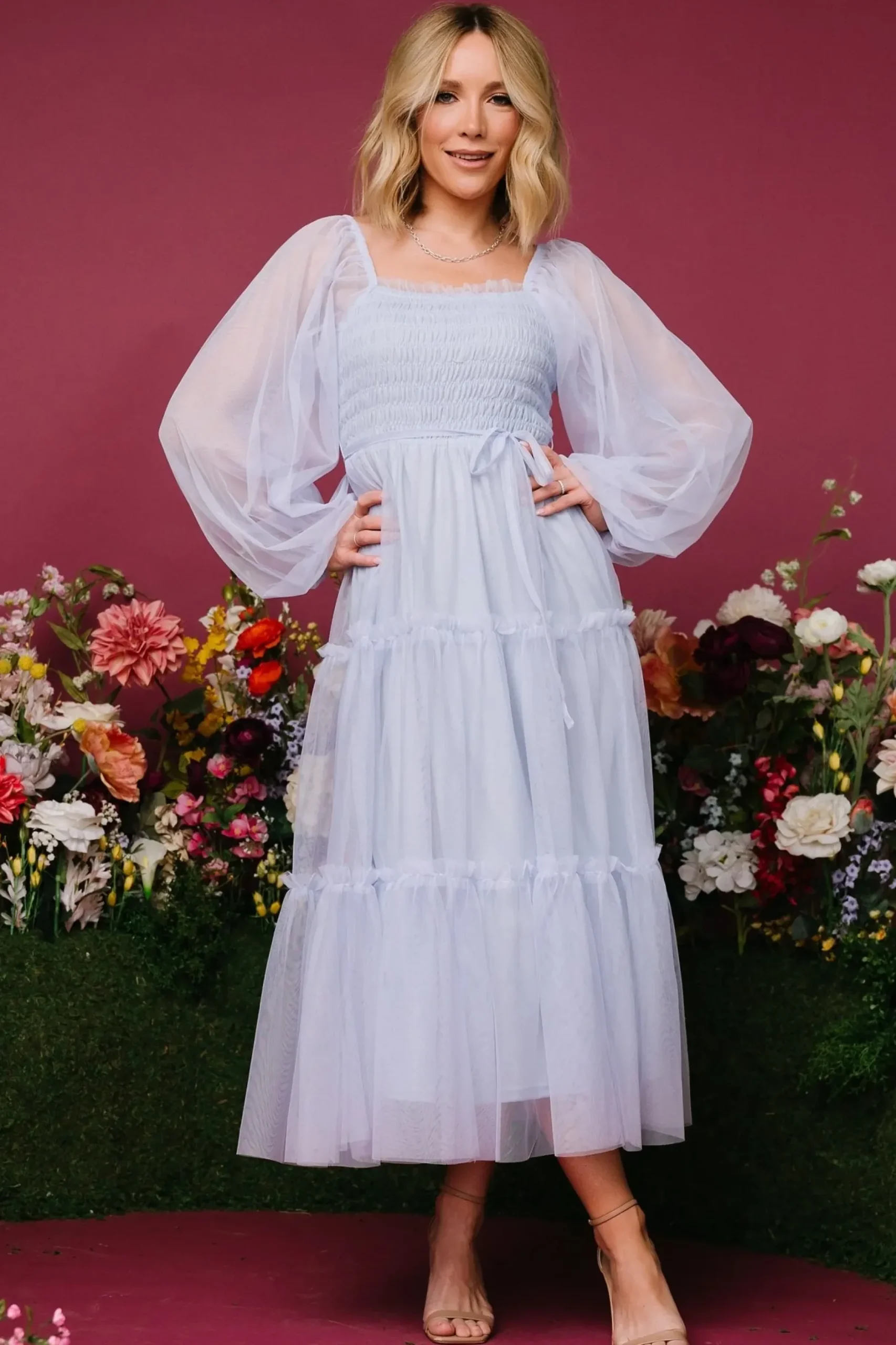 Baltic Born maxi dresses|WEDDING SUITE|Katrina Tulle Maxi Dress | Peri Blue