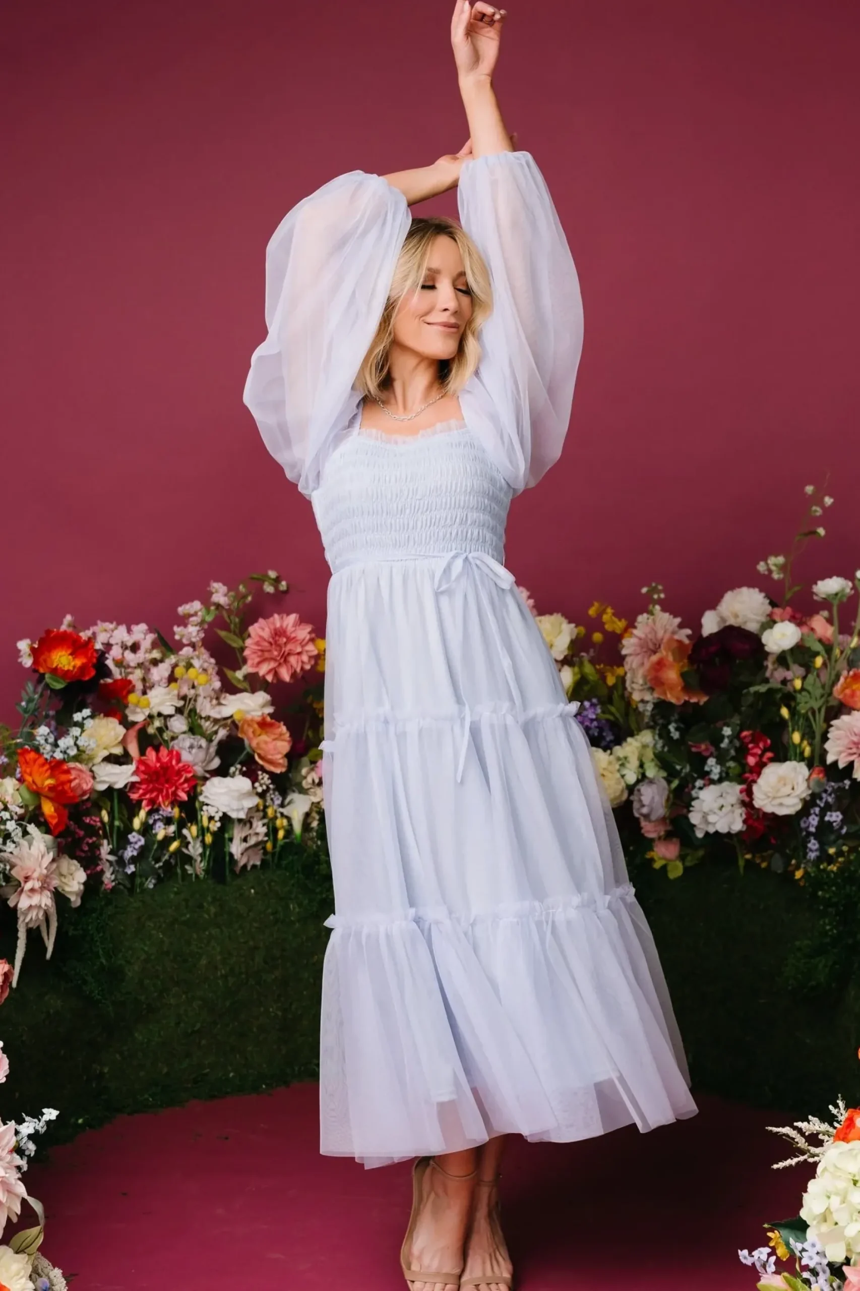 Baltic Born maxi dresses|WEDDING SUITE|Katrina Tulle Maxi Dress | Peri Blue