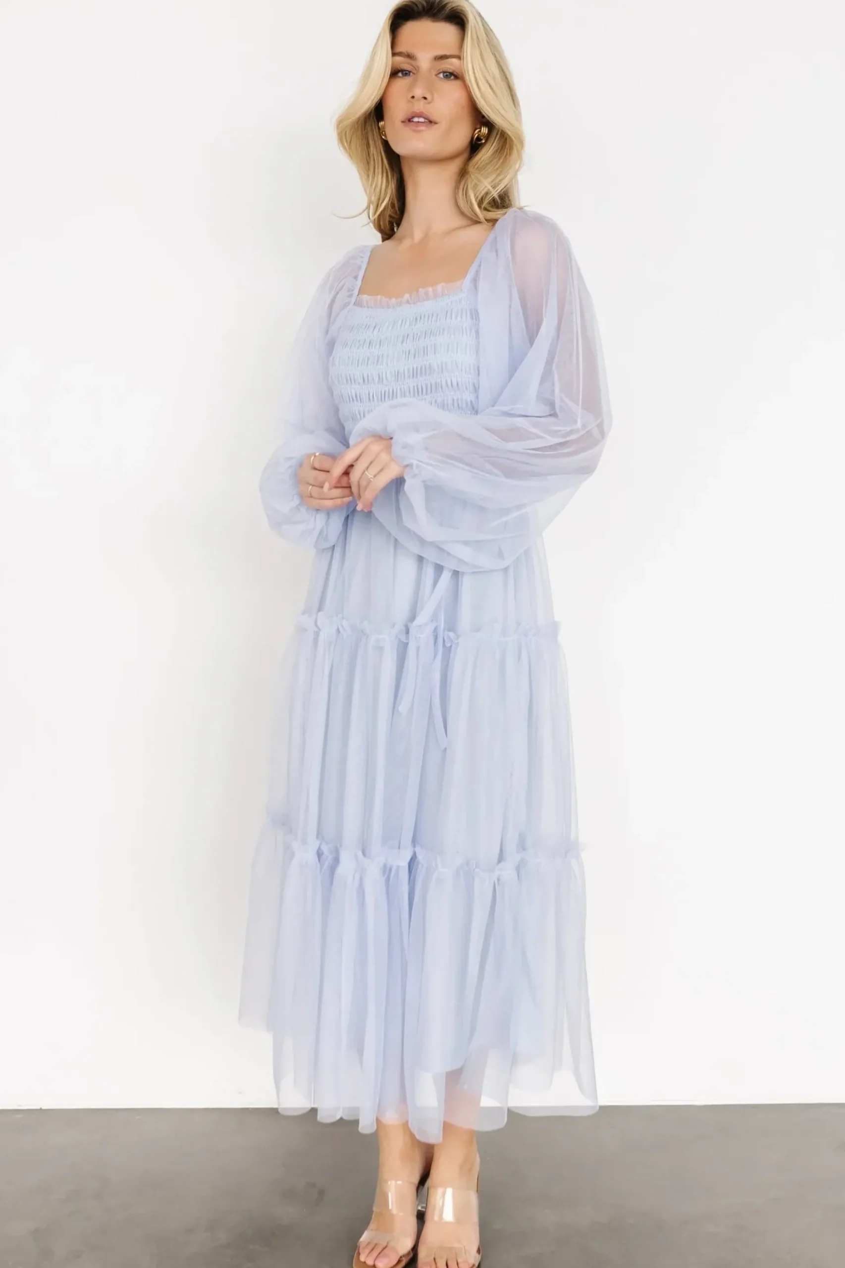 Baltic Born maxi dresses|WEDDING SUITE|Katrina Tulle Maxi Dress | Peri Blue