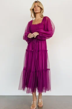 Baltic Born maxi dresses|WEDDING SUITE|Katrina Tulle Maxi Dress | Magenta