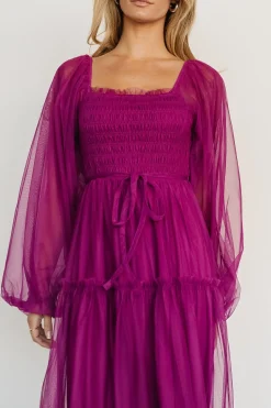 Baltic Born maxi dresses|WEDDING SUITE|Katrina Tulle Maxi Dress | Magenta
