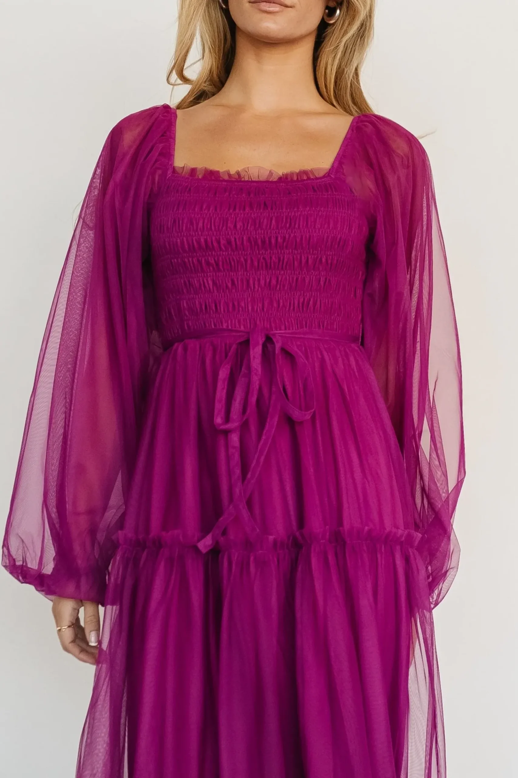 Baltic Born maxi dresses|WEDDING SUITE|Katrina Tulle Maxi Dress | Magenta