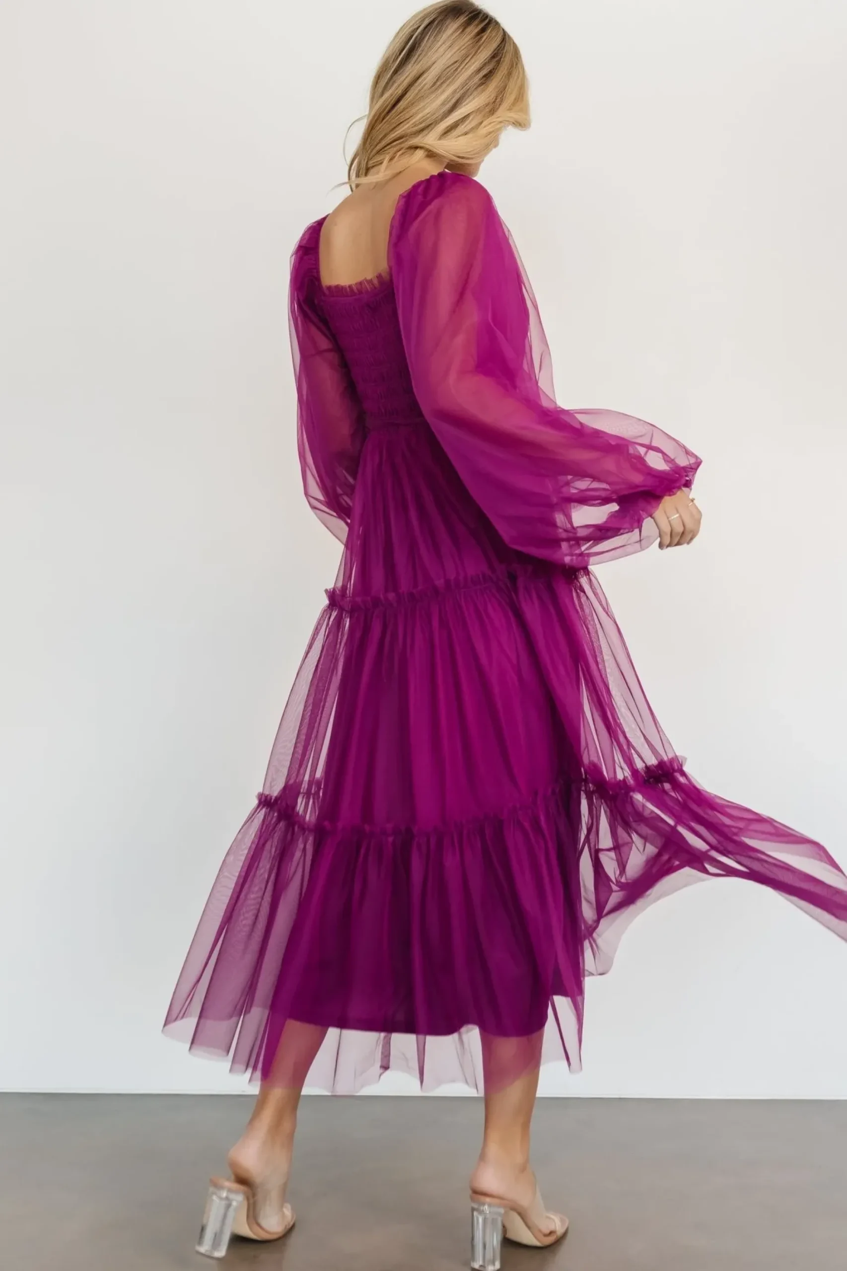 Baltic Born maxi dresses|WEDDING SUITE|Katrina Tulle Maxi Dress | Magenta