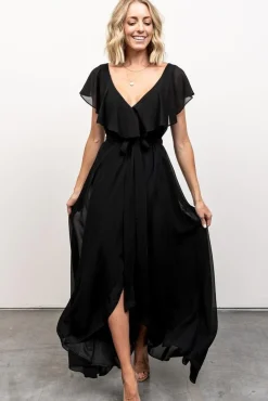 Baltic Born SALE|Katya Ruffle Maxi Dress | Black