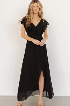 Baltic Born SALE|Katya Ruffle Maxi Dress | Black