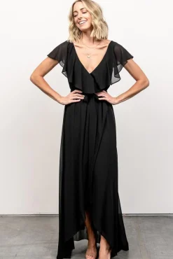 Baltic Born SALE|Katya Ruffle Maxi Dress | Black