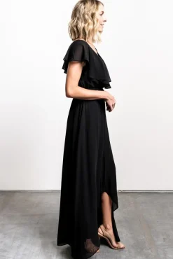 Baltic Born SALE|Katya Ruffle Maxi Dress | Black
