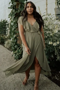 Baltic Born SALE|Katya Ruffle Maxi Dress | Dusty Olive