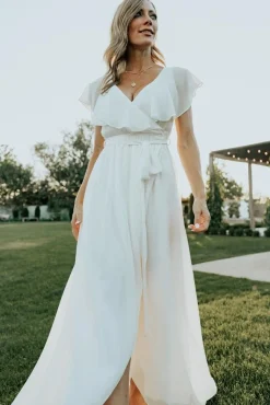 Baltic Born SALE|Katya Ruffle Maxi Dress | White