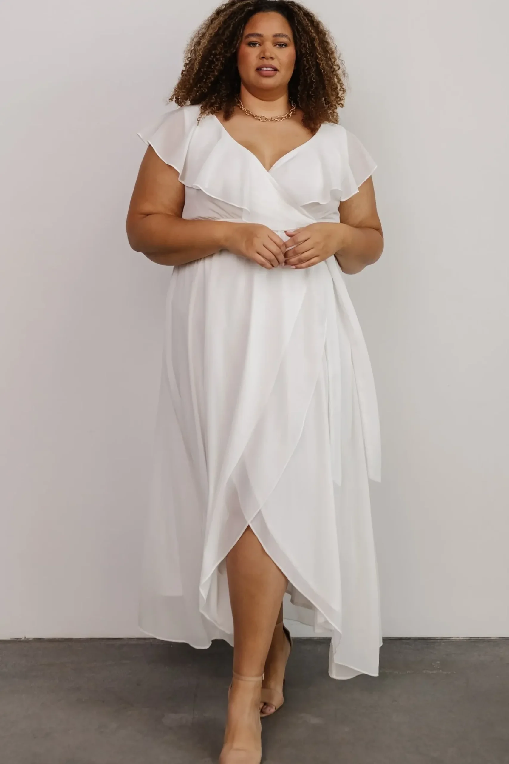 Baltic Born SALE|Katya Ruffle Maxi Dress | White