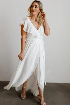 Baltic Born SALE|Katya Ruffle Maxi Dress | White