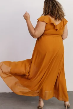 Baltic Born SALE|Katya Ruffle Maxi Dress | Amber