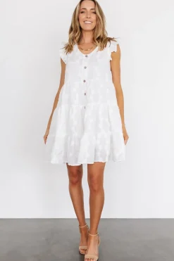 Baltic Born cover up|Kayla Button Up Short Dress | Off White