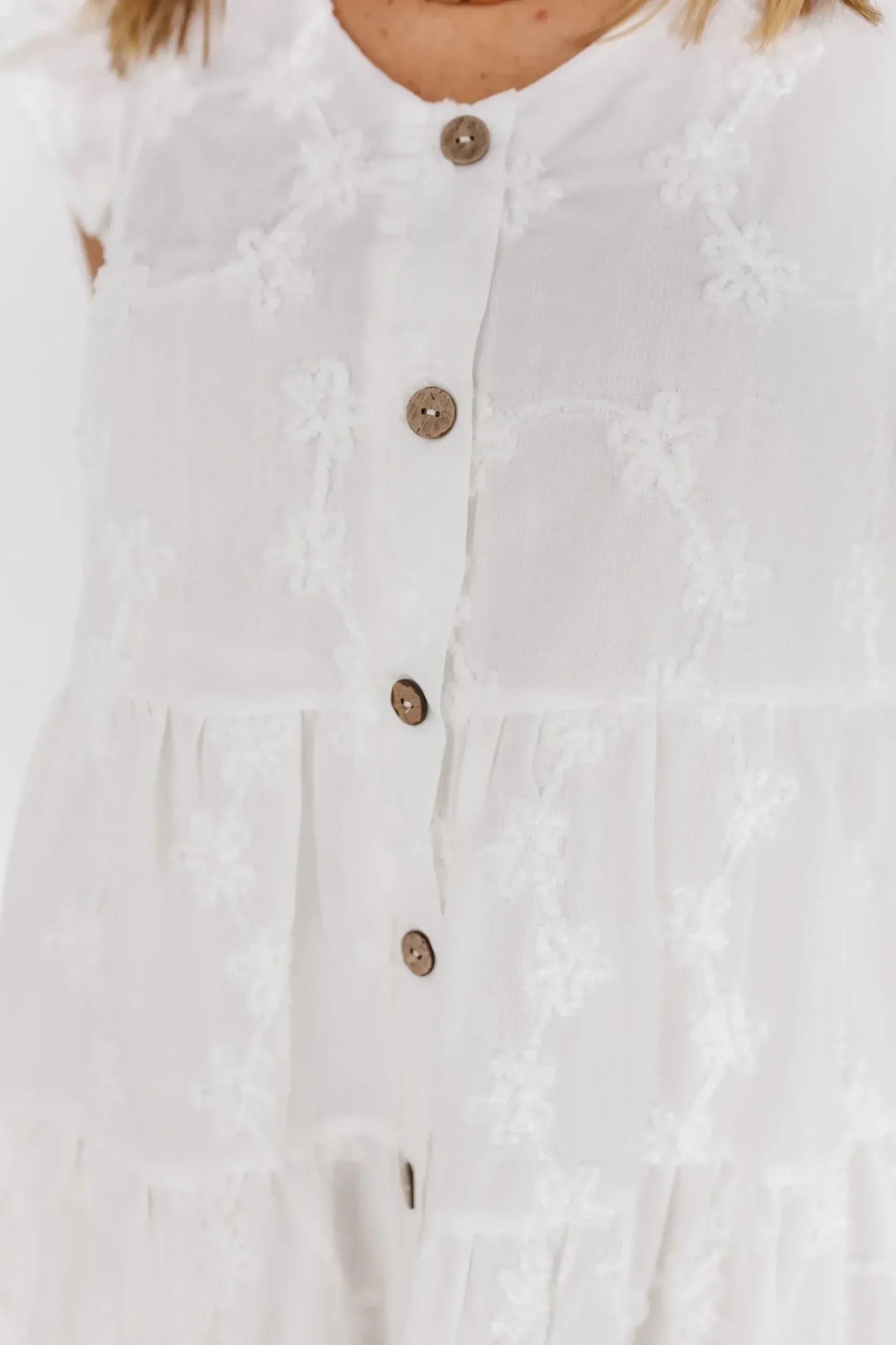 Baltic Born cover up|Kayla Button Up Short Dress | Off White