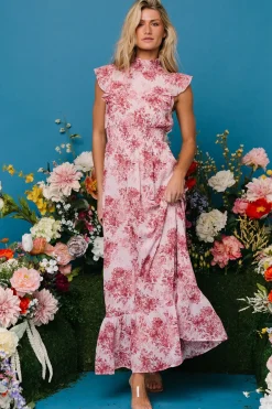 Baltic Born maxi dresses|WEDDING SUITE|Kearny Ruffle Maxi Dress | Pink Floral