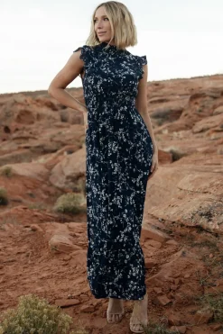 Baltic Born maxi dresses|WEDDING SUITE|Kearny Ruffle Maxi Dress | Blue Floral