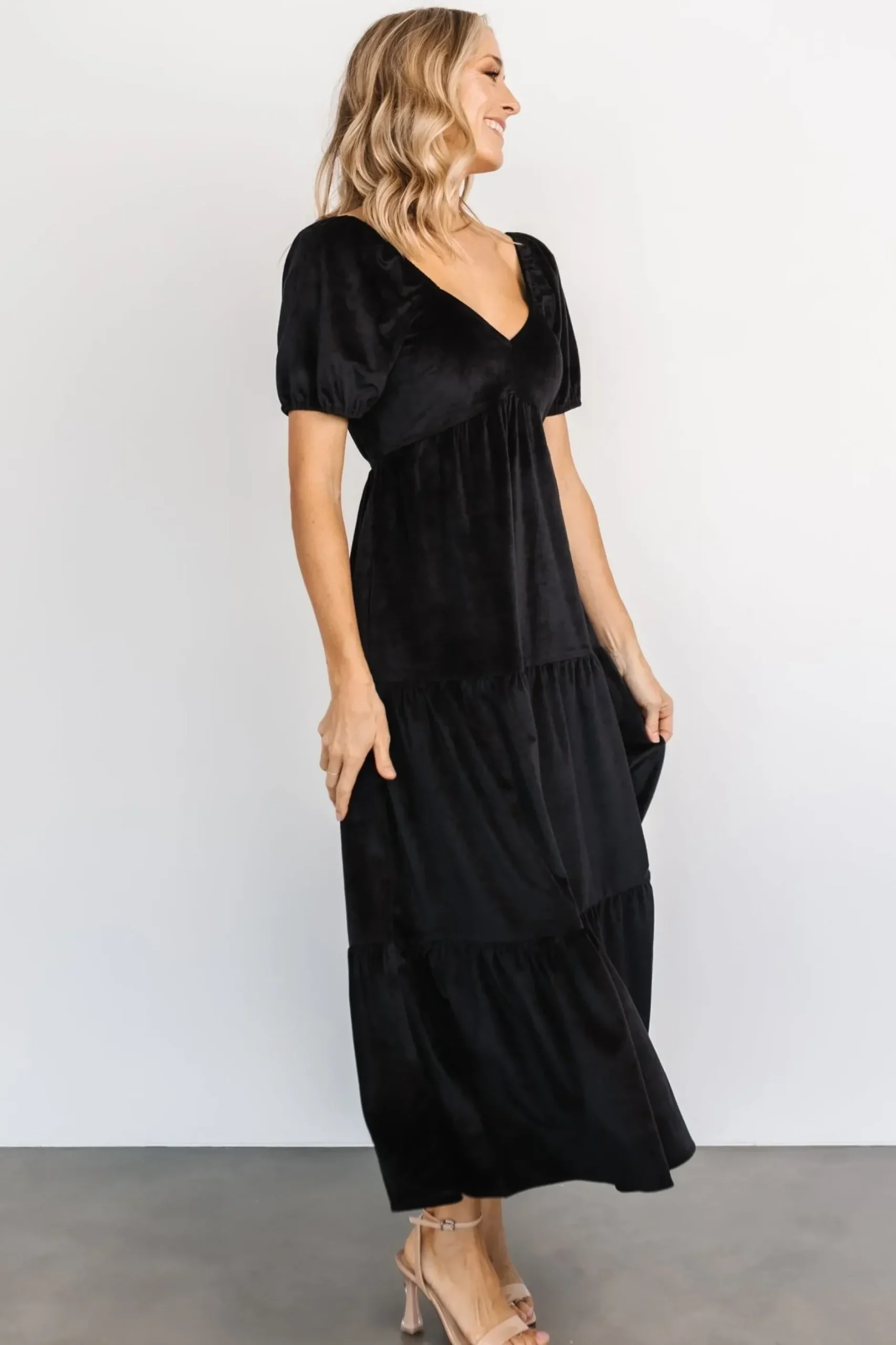 Baltic Born SALE|Kenli Velvet Maxi Dress | Black