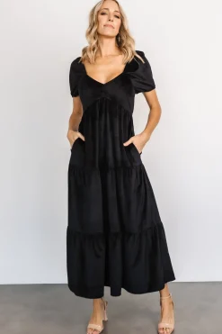 Baltic Born SALE|Kenli Velvet Maxi Dress | Black