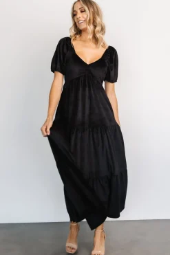 Baltic Born SALE|Kenli Velvet Maxi Dress | Black