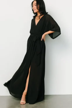 Baltic Born WEDDING SUITE|wedding guest|Kia Kimono Maxi Dress | Black