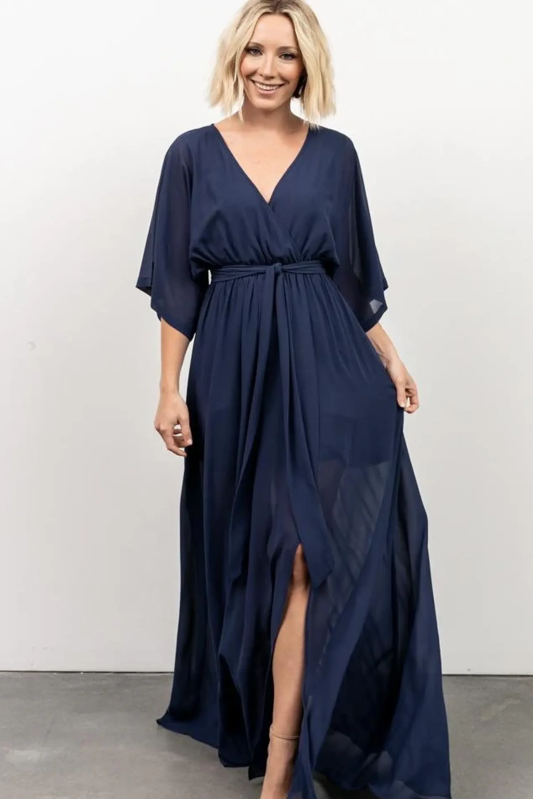 Baltic Born WEDDING SUITE|wedding guest|Kia Kimono Maxi Dress | Navy