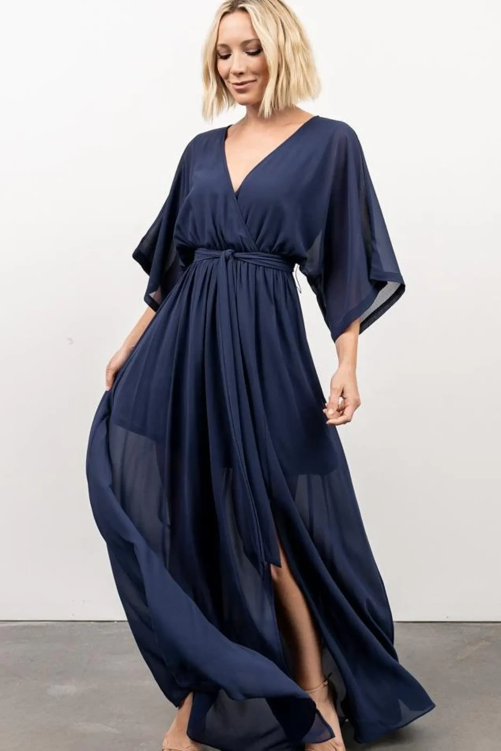 Baltic Born WEDDING SUITE|wedding guest|Kia Kimono Maxi Dress | Navy