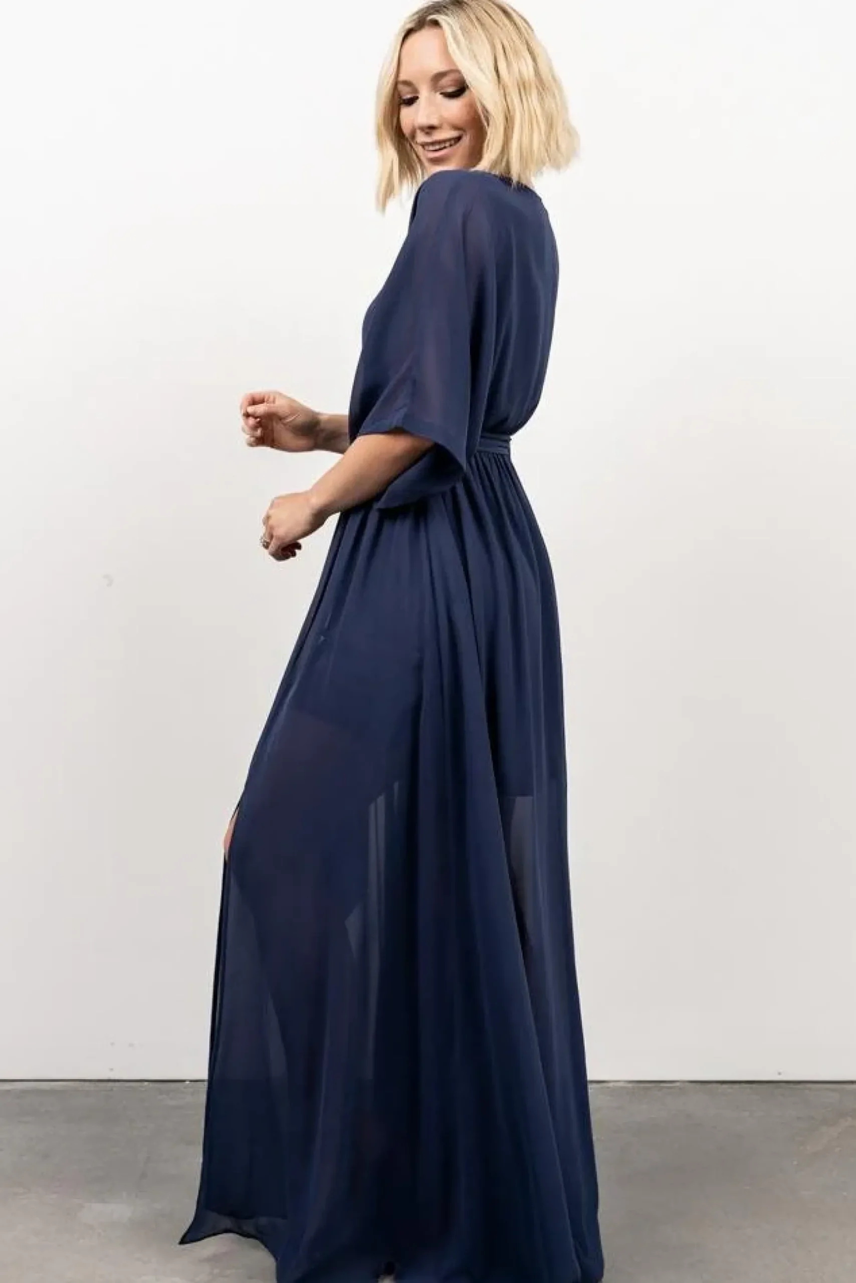 Baltic Born WEDDING SUITE|wedding guest|Kia Kimono Maxi Dress | Navy